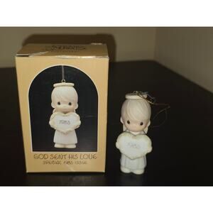 Precious Moments God Sent His Love Angel Ornament 1985 Special Issue 15768